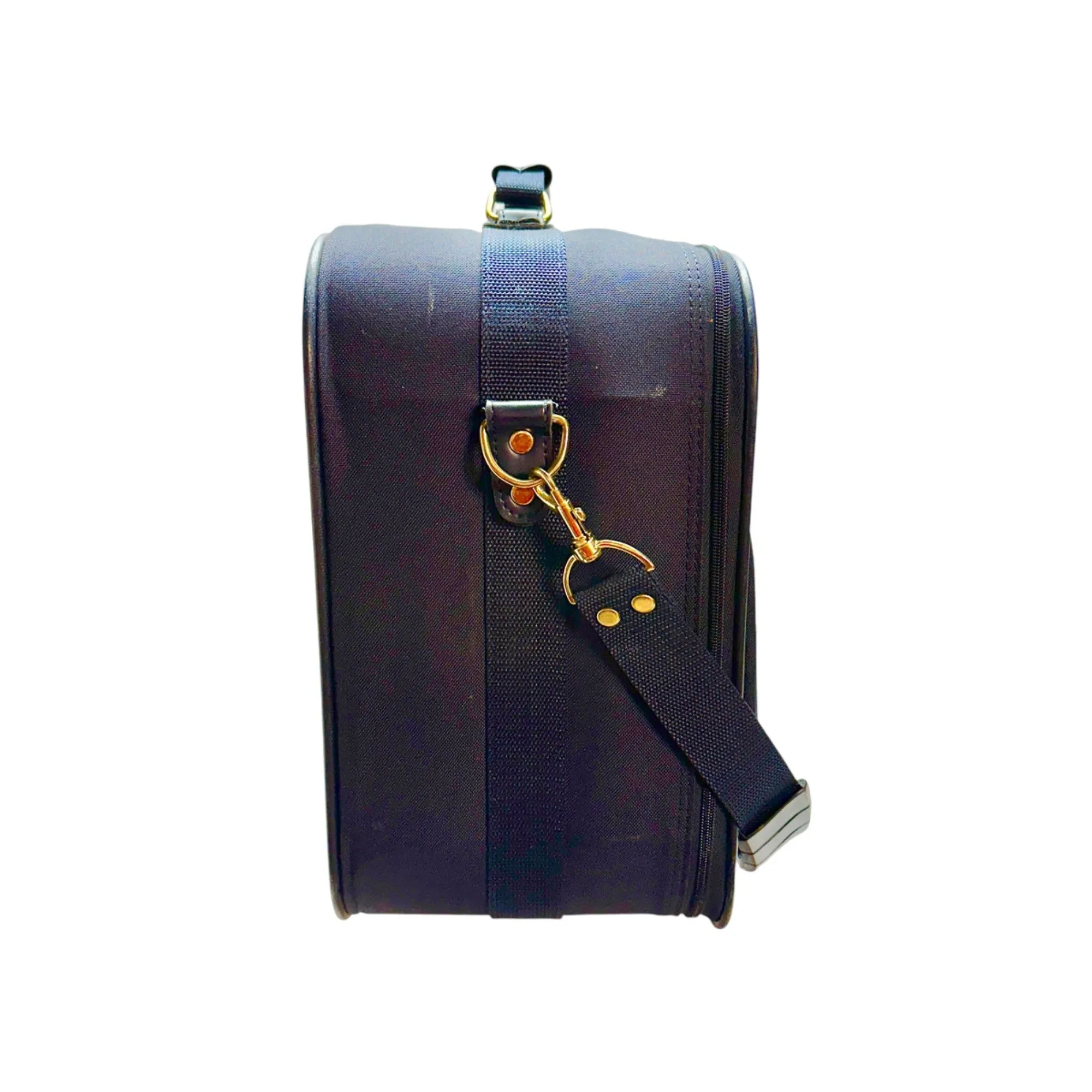 American Tourister Dark Blue Rolling Suitcase With Padlock & Key Vintage Luggage