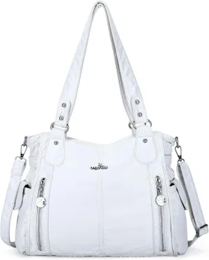Angel Kiss Handbags for Womens Top-Handle Hobo Purse Roomy Casual Shoulder Bags PU Tote Satchel Purse for Women