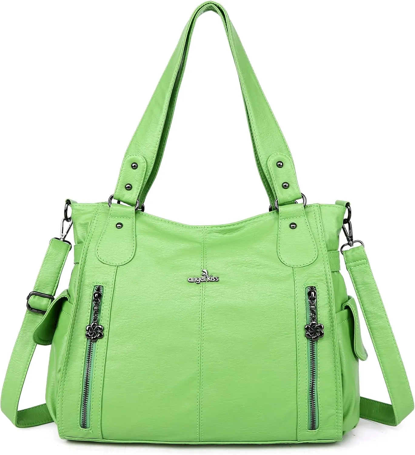Angel Kiss Handbags for Womens Top-Handle Hobo Purse Roomy Casual Shoulder Bags PU Tote Satchel Purse for Women