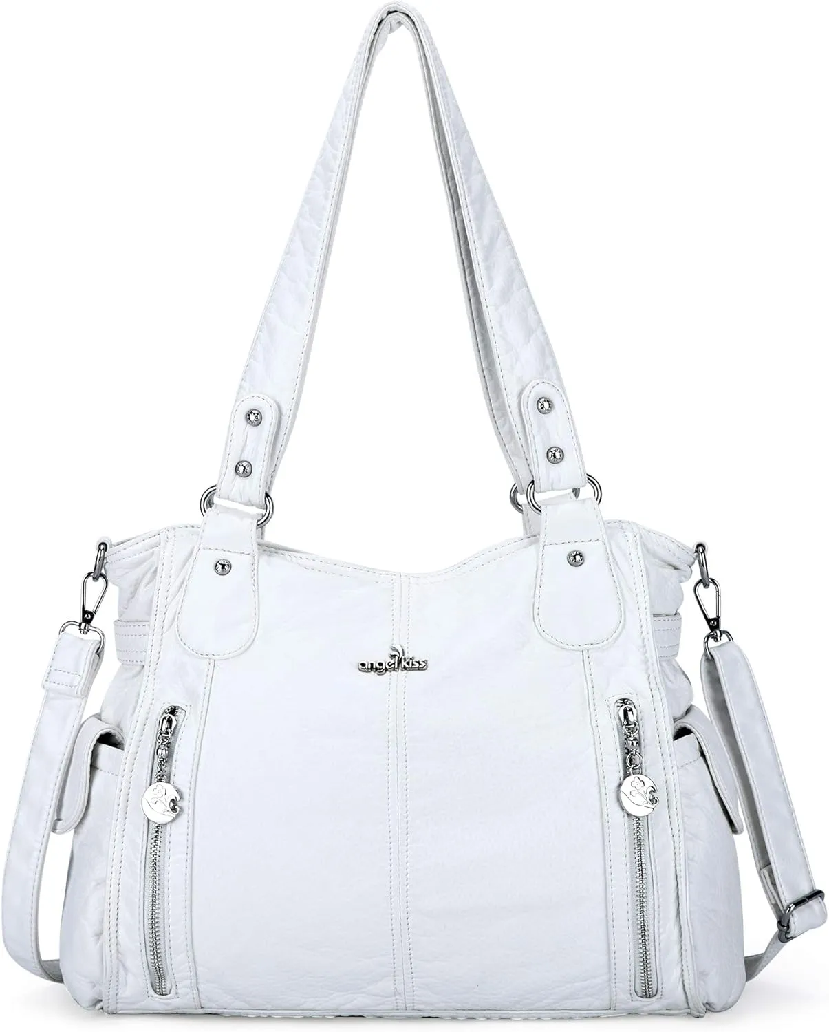 Angel Kiss Handbags for Womens Top-Handle Hobo Purse Roomy Casual Shoulder Bags PU Tote Satchel Purse for Women