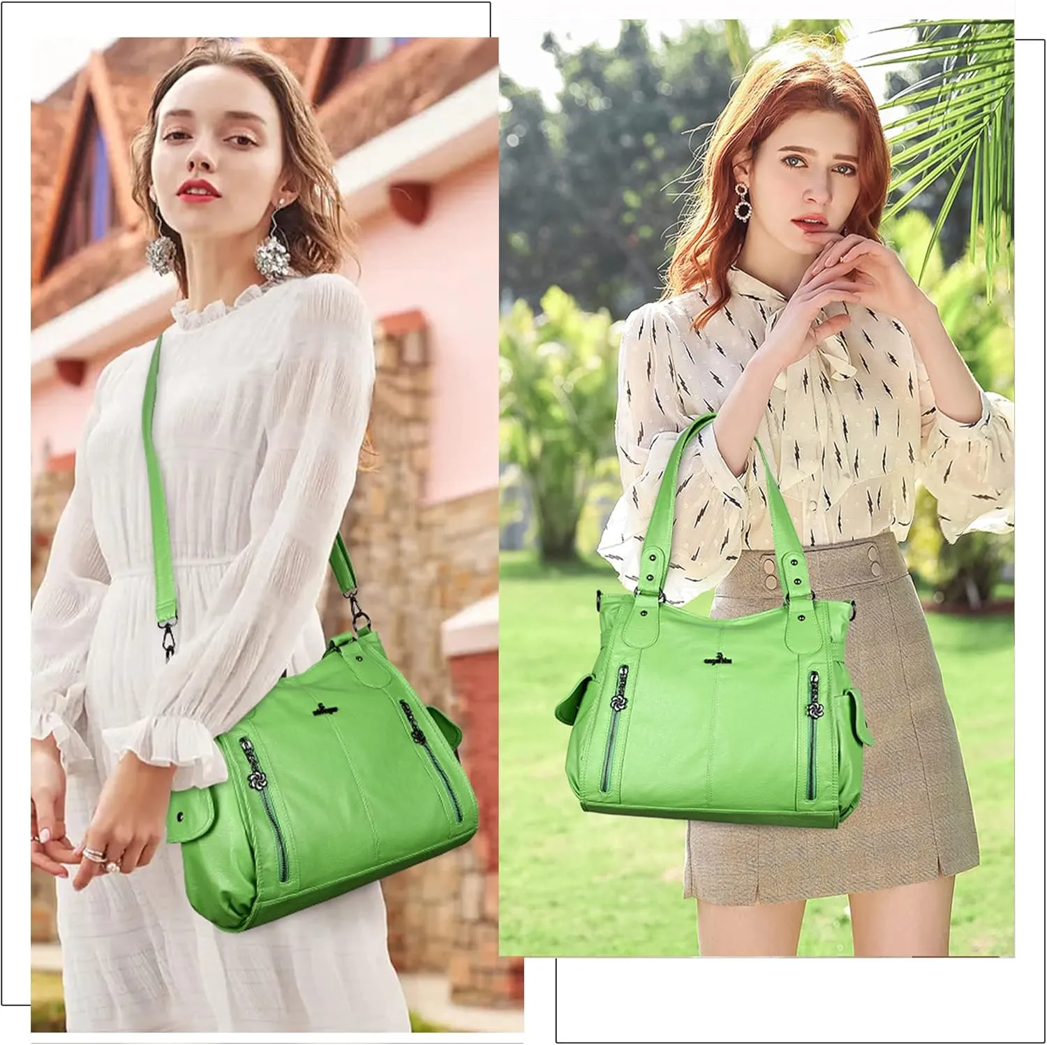 Angel Kiss Handbags for Womens Top-Handle Hobo Purse Roomy Casual Shoulder Bags PU Tote Satchel Purse for Women