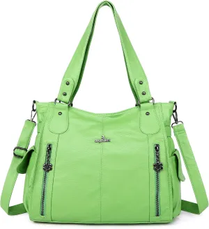 Angel Kiss Handbags for Womens Top-Handle Hobo Purse Roomy Casual Shoulder Bags PU Tote Satchel Purse for Women