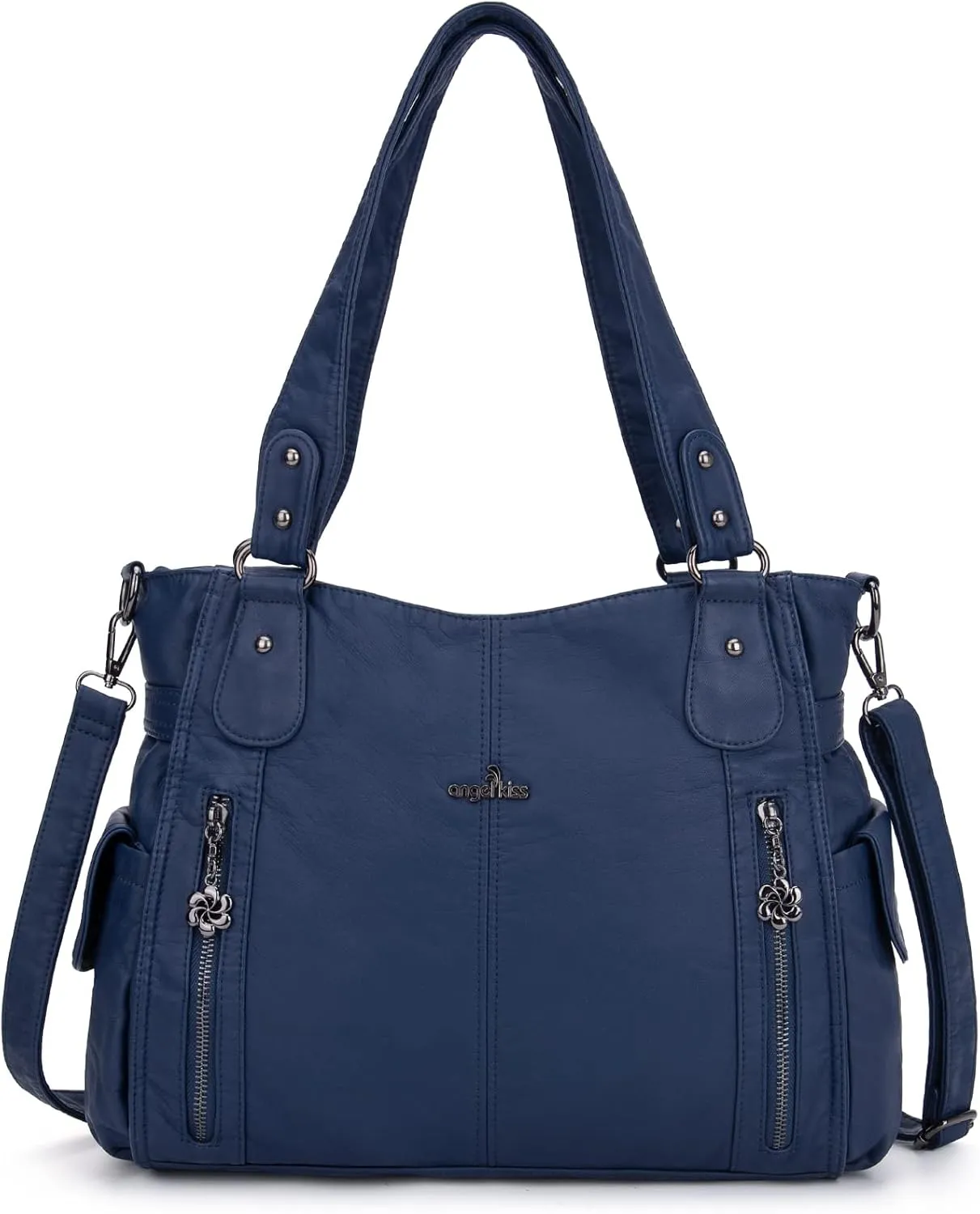 Angel Kiss Handbags for Womens Top-Handle Hobo Purse Roomy Casual Shoulder Bags PU Tote Satchel Purse for Women