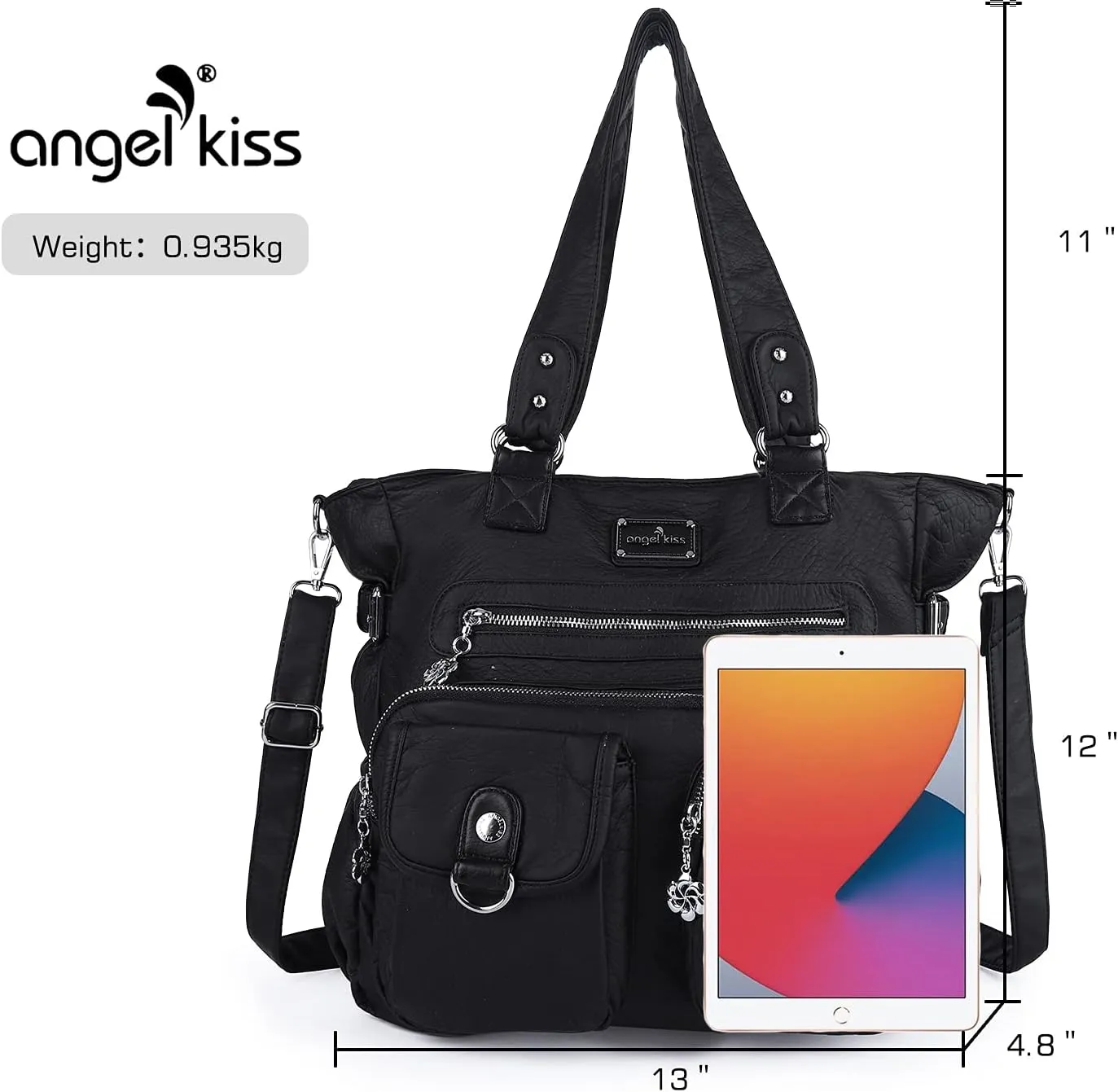 Angel Kiss Purses and Handbag for Women Soft PU Leather Shoulder Handbag Women Tote Satchel Bags Top Handle Satchel