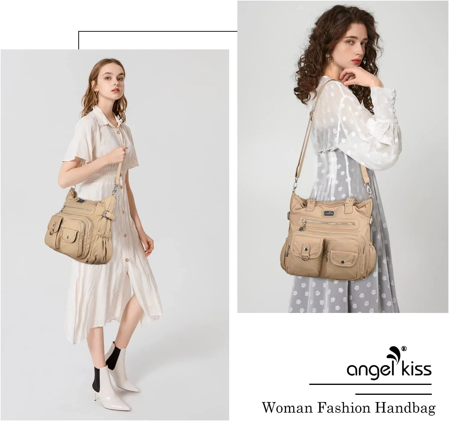 Angel Kiss Purses and Handbag for Women Soft PU Leather Shoulder Handbag Women Tote Satchel Bags Top Handle Satchel