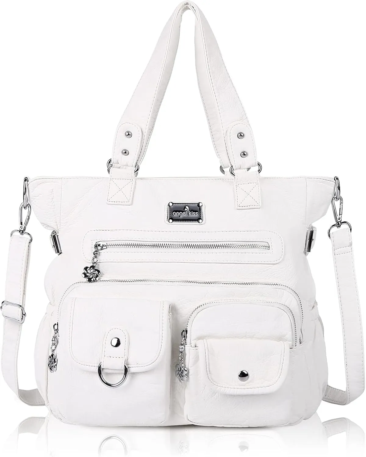 Angel Kiss Purses and Handbag for Women Soft PU Leather Shoulder Handbag Women Tote Satchel Bags Top Handle Satchel