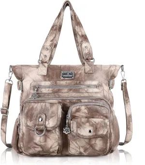 Angel Kiss Purses and Handbag for Women Soft PU Leather Shoulder Handbag Women Tote Satchel Bags Top Handle Satchel