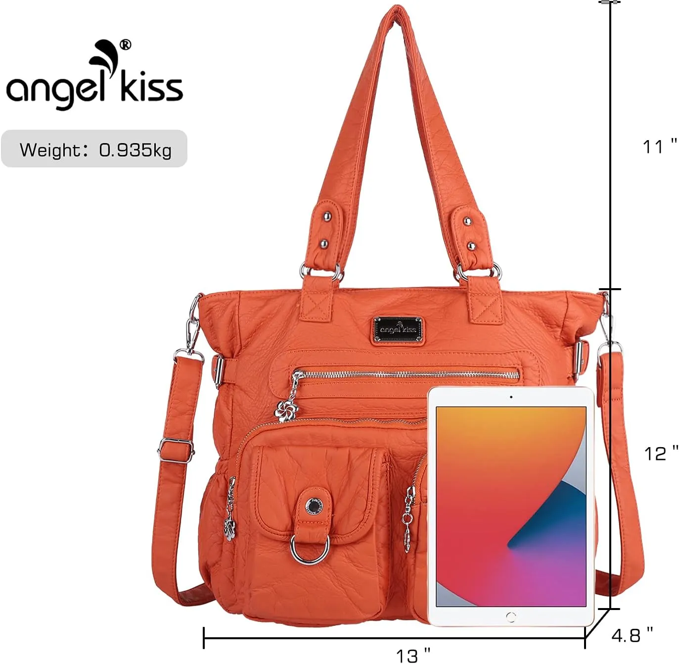 Angel Kiss Purses and Handbag for Women Soft PU Leather Shoulder Handbag Women Tote Satchel Bags Top Handle Satchel