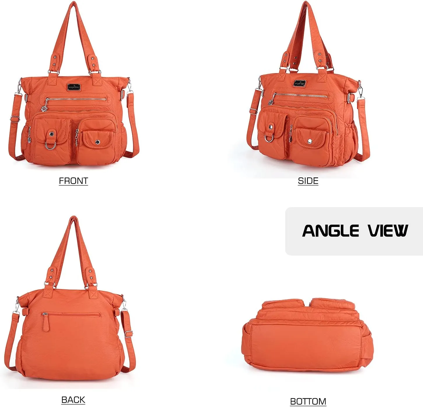 Angel Kiss Purses and Handbag for Women Soft PU Leather Shoulder Handbag Women Tote Satchel Bags Top Handle Satchel