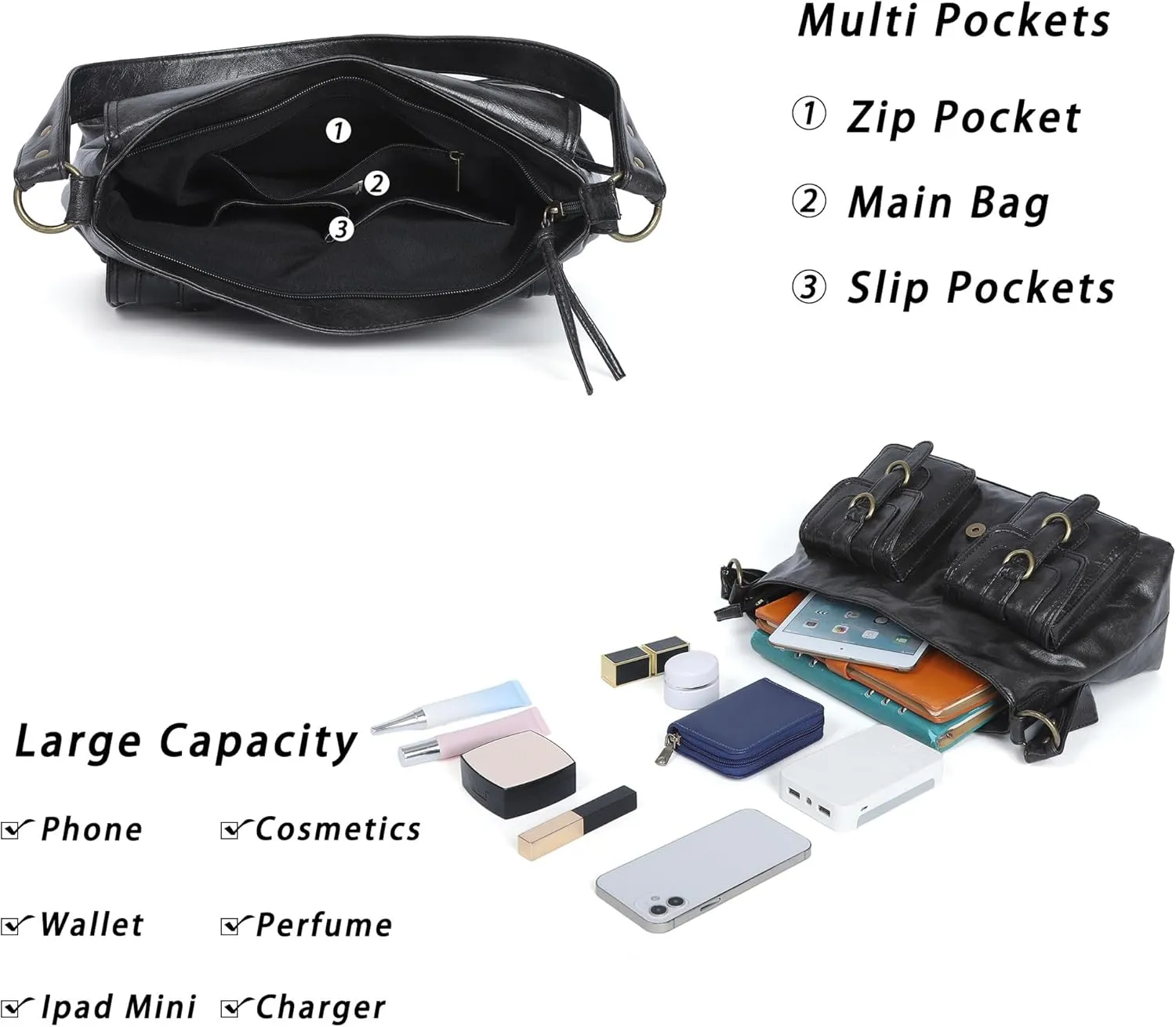 Angel Kiss Purses and Handbags for Women,Vegan Leather Hobo Purses Crossbody Hobo Bag Tote Satchel Handbags