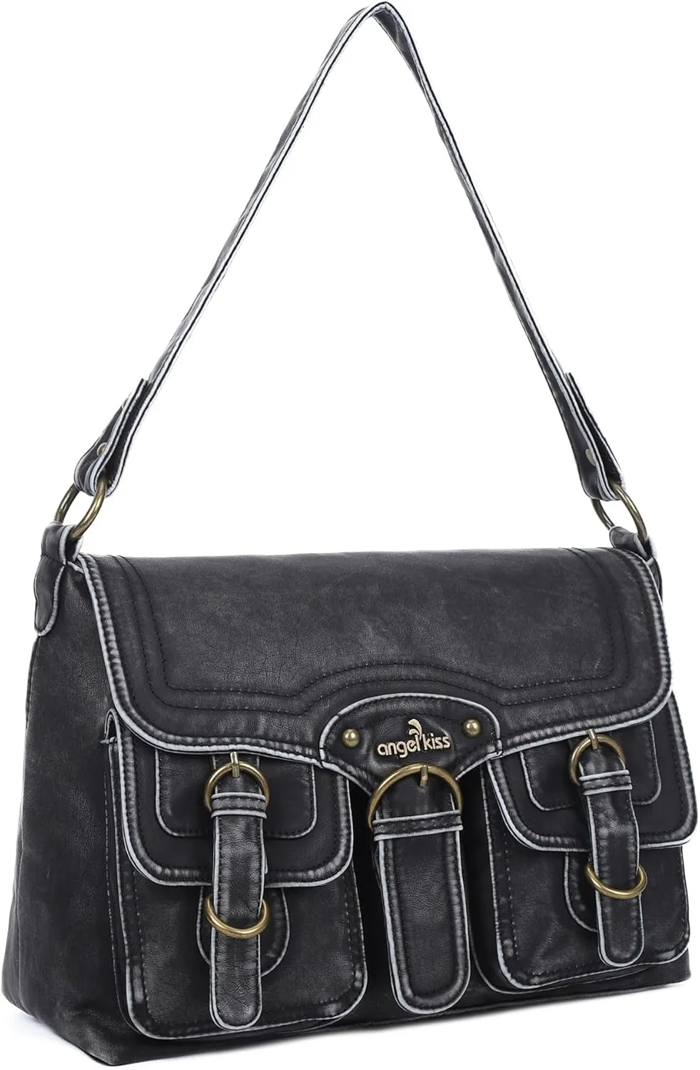 Angel Kiss Purses and Handbags for Women,Vegan Leather Hobo Purses Crossbody Hobo Bag Tote Satchel Handbags