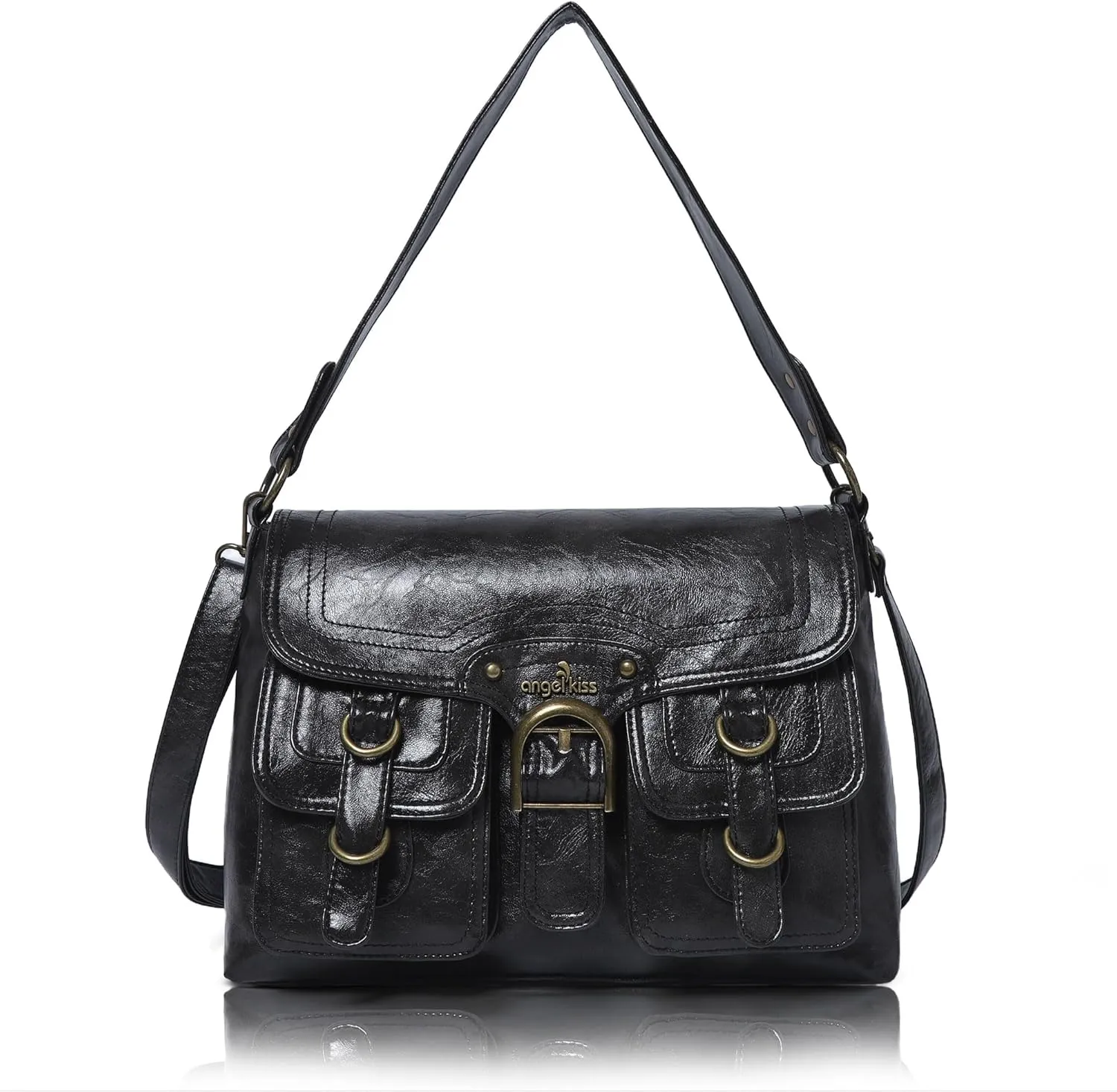 Angel Kiss Purses and Handbags for Women,Vegan Leather Hobo Purses Crossbody Hobo Bag Tote Satchel Handbags