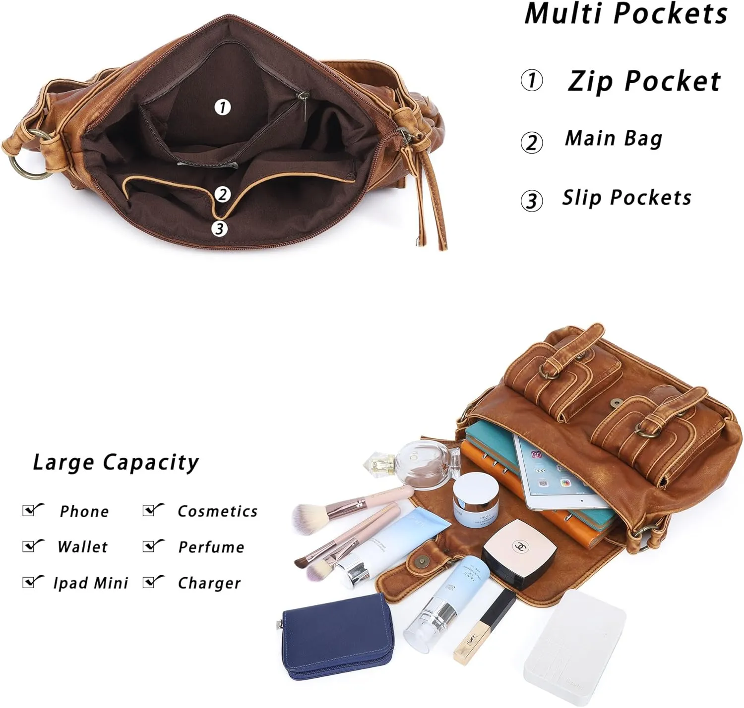 Angel Kiss Purses and Handbags for Women,Vegan Leather Hobo Purses Crossbody Hobo Bag Tote Satchel Handbags