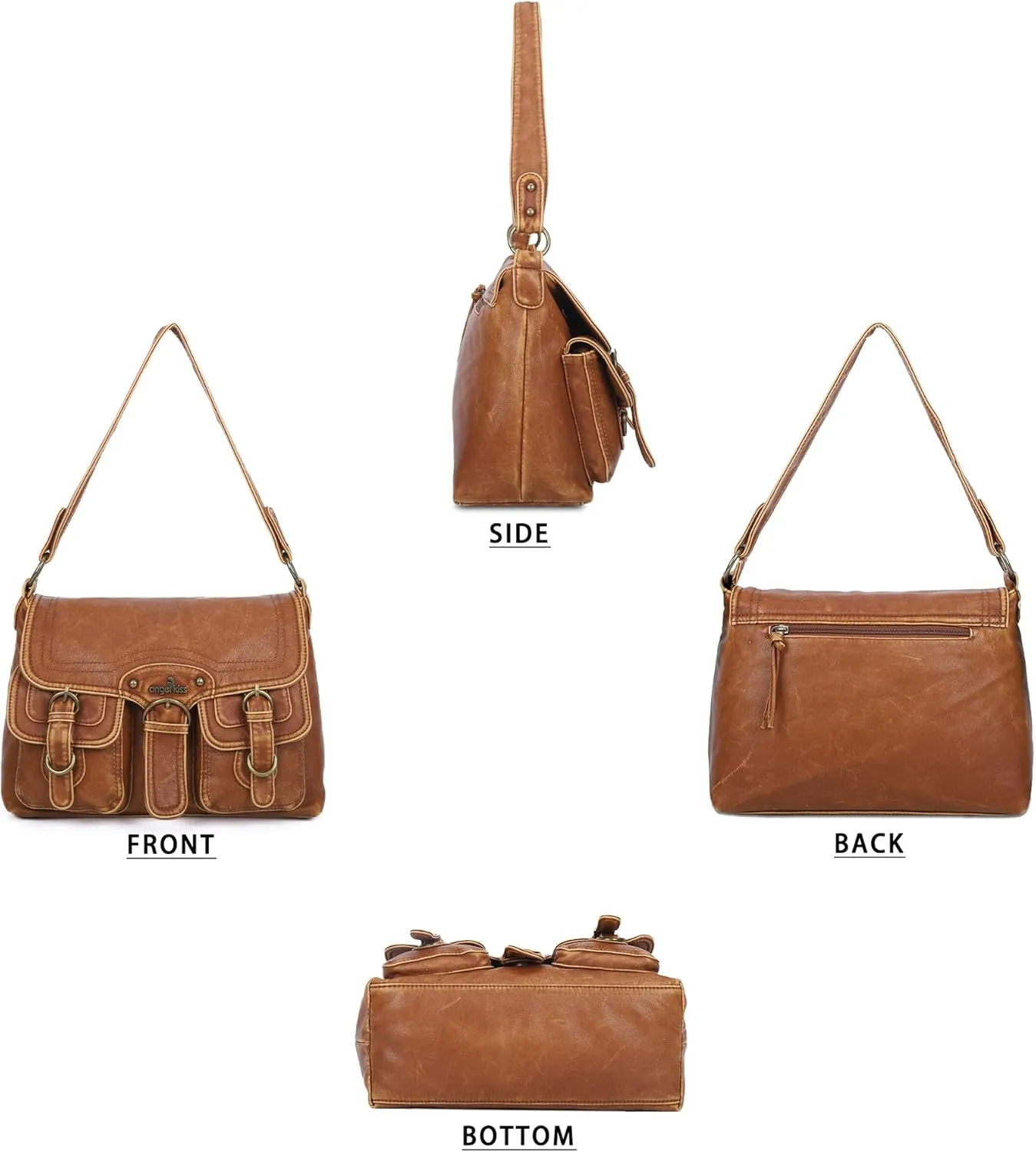 Angel Kiss Purses and Handbags for Women,Vegan Leather Hobo Purses Crossbody Hobo Bag Tote Satchel Handbags