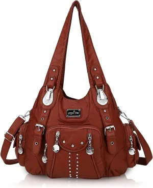 Angel Kiss Purses for Women Soft PU Leather Large Hobo Bags for Women Shoulder Bag