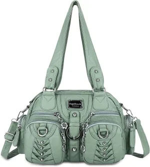 Angel Kiss Small Purse Handbag for Women Crossbody and Shoulder Bags Multipocket Soft Hobo Purses Adjustable Strap