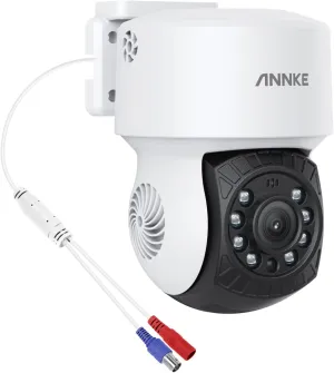 ANNKE 1080P 2MP AHD CCTV Home Surveillance Dome PT Wired Camera with 350° pan and 90° tilt, 100ft IR Night Vision, IP65 Weatherproof Security Add–On Cam for Outdoor Use, Wide Compatibility - APT200
