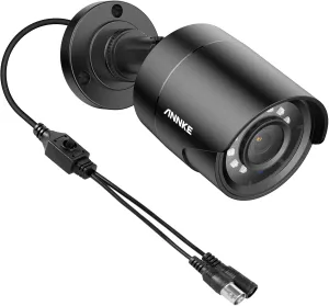 ANNKE 1080p Security Camera 4-in-1 CCTV Bullet Wired Cam, AHD/TVI/CVI/CVBS, Analog Surveillance Video Add-On Black Camera for Outdoor Use, 100ft Clear Night Vision (Power Adapter Not Included) - E200
