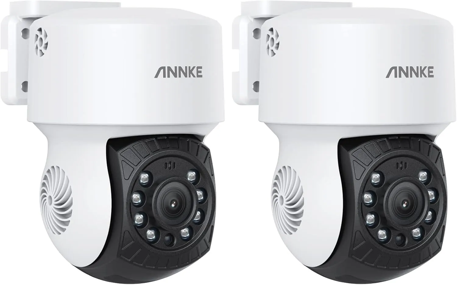 ANNKE 2Pack 1080P 2MP AHD CCTV Home Surveillance Dome Wired PT Camera with 350° pan and 90° tilt, 100ft IR Night Vision, IP65 Weatherproof Security Add–On Cam for Outdoor, Wide Compatibility - APT200