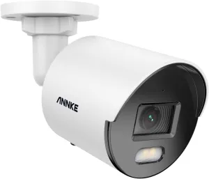 ANNKE NC400 4MP Outdoor POE Camera with 100 ft Color Night Vision, QHD Security Surveillance Bullet Camera, Metal Housing & IP67 Weatherproof, Work POE CCTV System and Third Party NVR