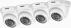 ANNKE Y200 CCTV Camera White 1080P HD TVI Add-on Surveillance Security Dome Camera, IP66 Outdoor Weatherproof Camera with IR Night Vision