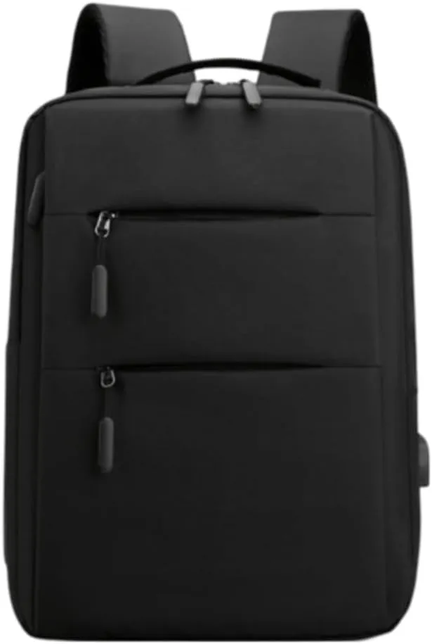 Anti-Theft Laptop Backpack, Waterproof, 15.6 Inch, USB Charging Port, Multi-Compartment for Travel & Office (Black), Average