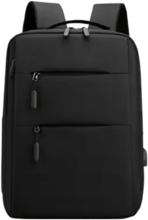 Anti-Theft Laptop Backpack, Waterproof, 15.6 Inch, USB Charging Port, Multi-Compartment for Travel & Office (Black), Average