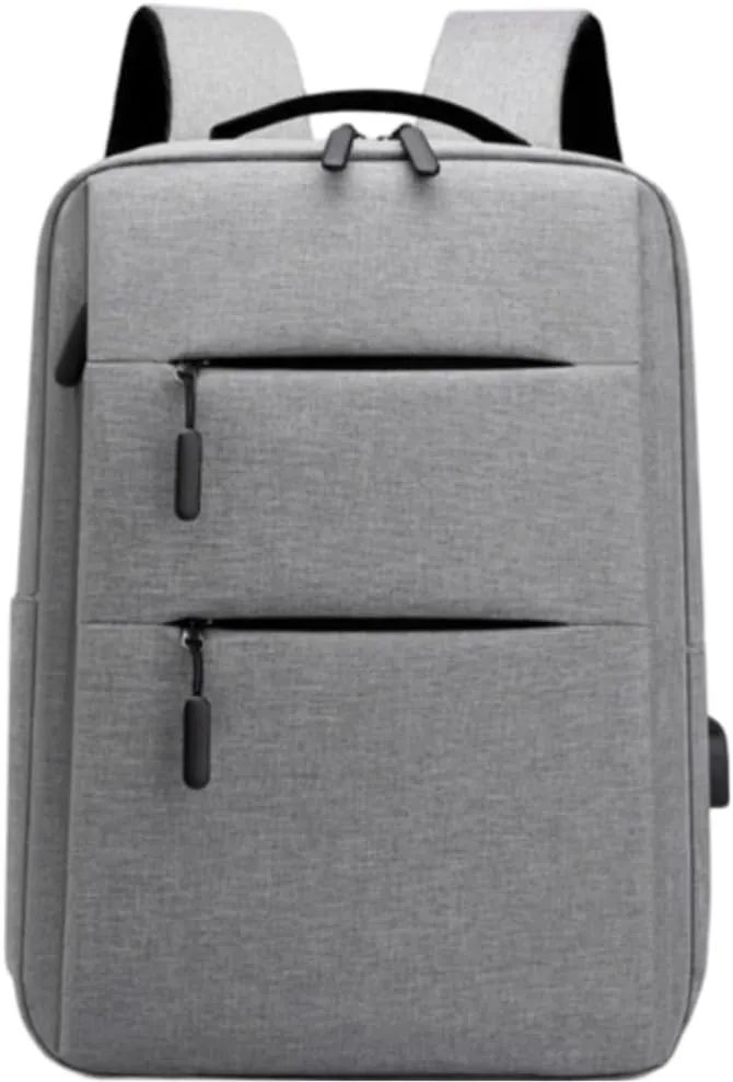 Anti-Theft Laptop Backpack, Waterproof, 15.6 Inch, USB Charging Port, Multi-Compartment for Travel & Office (Gray), Average