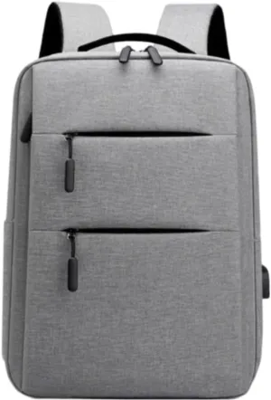 Anti-Theft Laptop Backpack, Waterproof, 15.6 Inch, USB Charging Port, Multi-Compartment for Travel & Office (Gray), Average