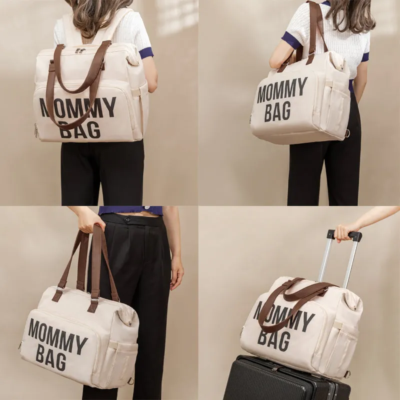 ANYMOM Mommy Diaper Bags White 3 pcs Set Nappy Backpack Maternity Multifunctional Handbag Large Capacity Luggage Sleeve