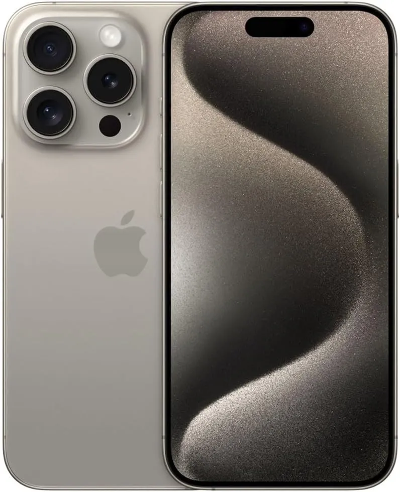 Apple iPhone 15 Pro, 256GB, Natural Titanium - AT&T (Renewed)