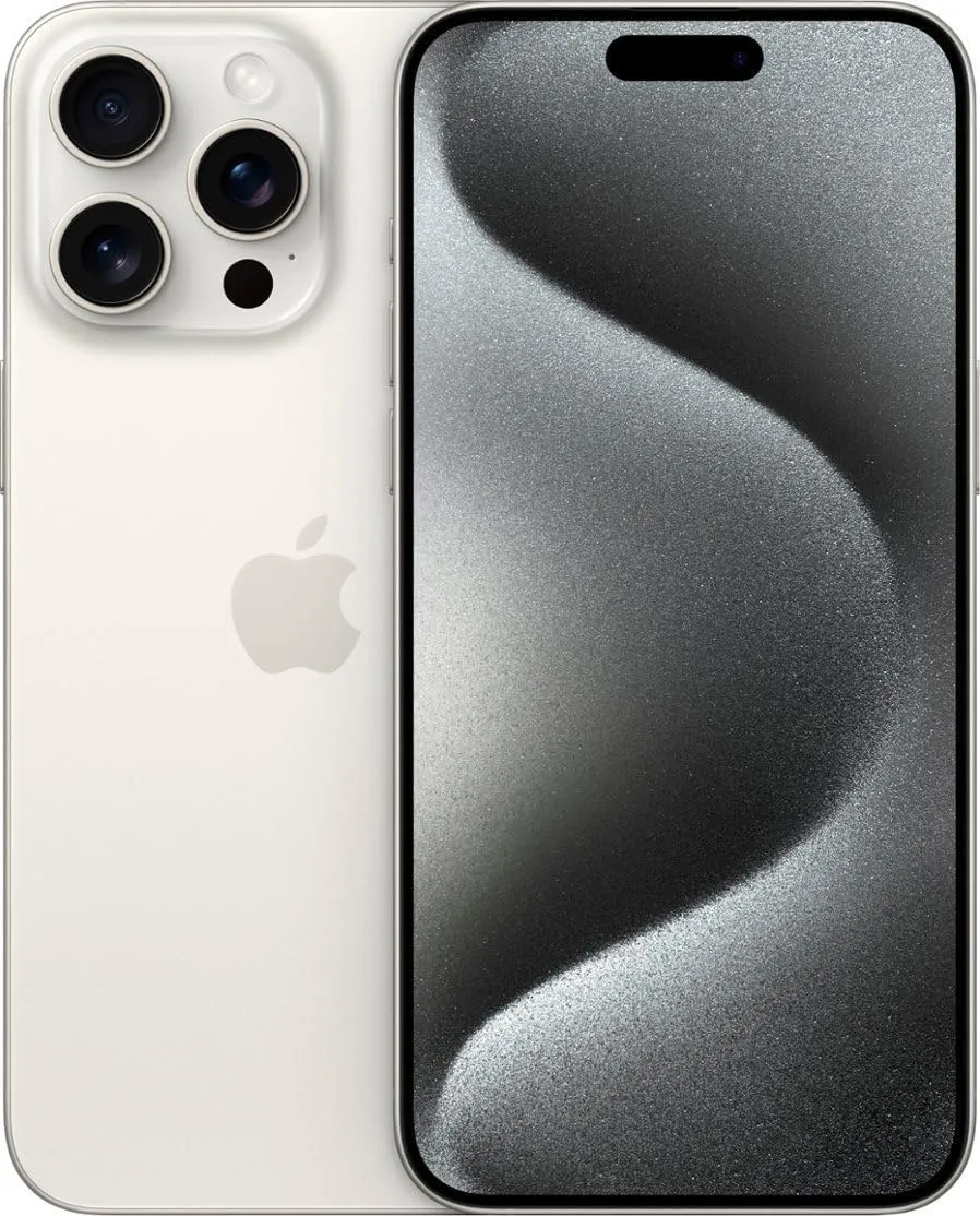 Apple iPhone 15 Pro, 256GB, White Titanium - AT&T (Renewed)