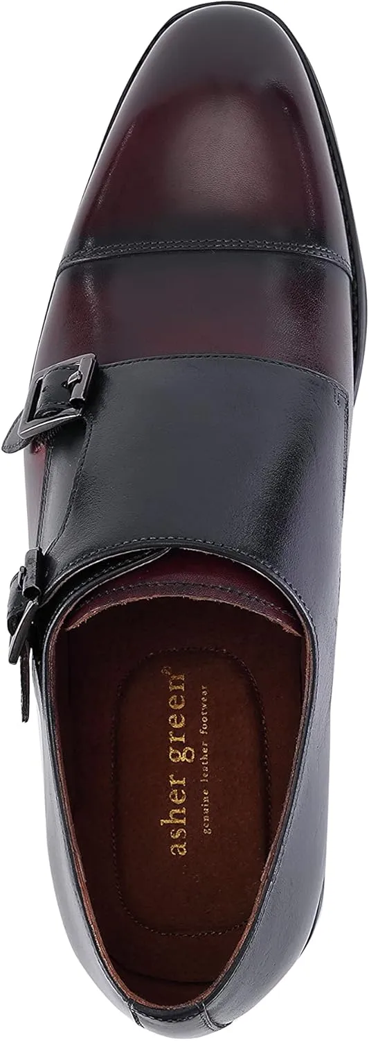 Asher Green AG1101 - Men's Dress Shoes, Formal Men's Shoes - Genuine Calf Leather Double Monk Strap