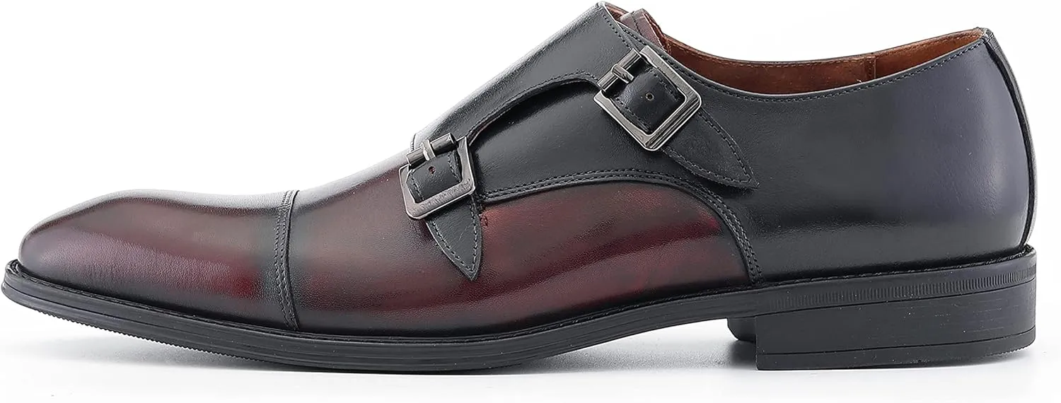Asher Green AG1101 - Men's Dress Shoes, Formal Men's Shoes - Genuine Calf Leather Double Monk Strap