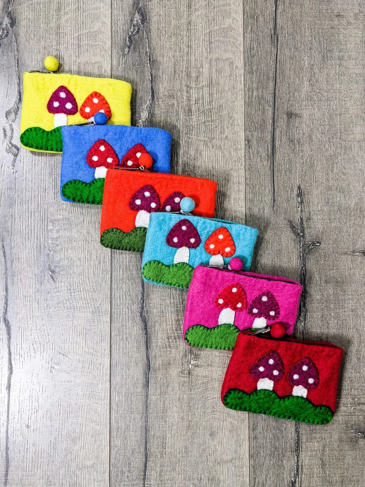 Assorted Felt Toadstool Purse