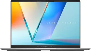 ASUS Vivobook S 14 OLED Slim Laptop, AMD Ryzen AI 9, 24GB, 1TB SSD, Customizable RGB Keyboard, Cool Silver, M5406WA-AH94