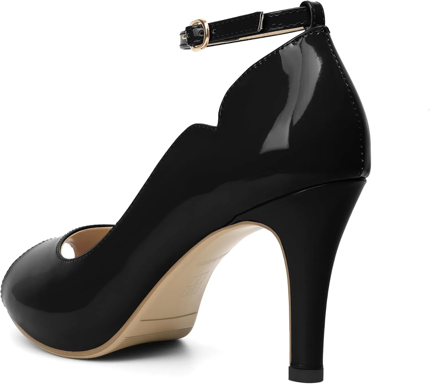 AUMOTED High Heels Pumps Platforms Shoes for Party Daily 3.4" Dressy Pumps