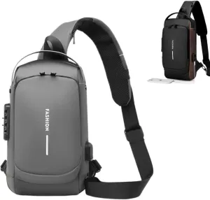 Auricz Sling Bag，New Carbon Fiber Streamline Anti-Theft Sling Bag，Waterproof Cross Body Anti Theft Sport Shoulder Purse