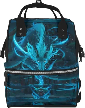 Awaken Your Inner Dragon Diaper Bag Backpack Large Capacity Multifunction with Insulated Pockets Waterproof Baby Diaper Bags Baby Travel Essentials for Moms,Dads,Newborns