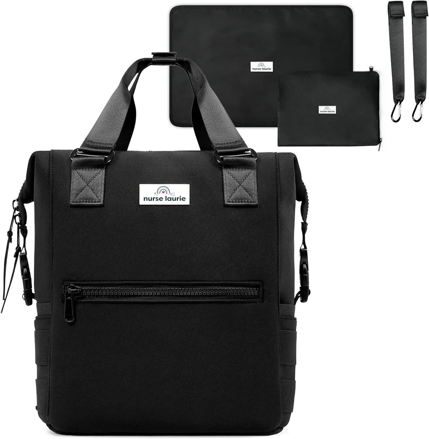 Baby Diaper Bag - Unisex Toddler Travel Bag for Maternity and Essentials - Multifunction and Insulated Pockets - Black