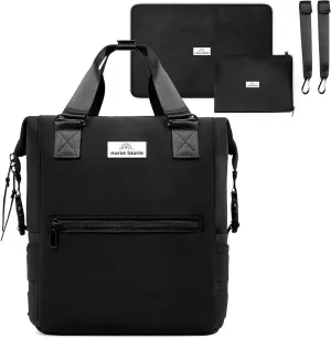 Baby Diaper Bag - Unisex Toddler Travel Bag for Maternity and Essentials - Multifunction and Insulated Pockets - Black