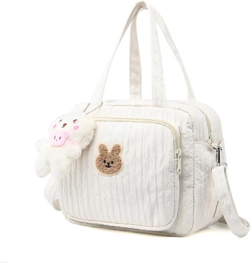 Baby Diaper Bag,Small Diaper Bag Tote Crossbody Diaper Bag Cute Quilted Diaper Bag Baby Travel Shoulder Bag with Strap