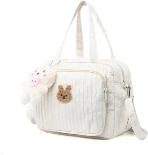 Baby Diaper Bag,Small Diaper Bag Tote Crossbody Diaper Bag Cute Quilted Diaper Bag Baby Travel Shoulder Bag with Strap