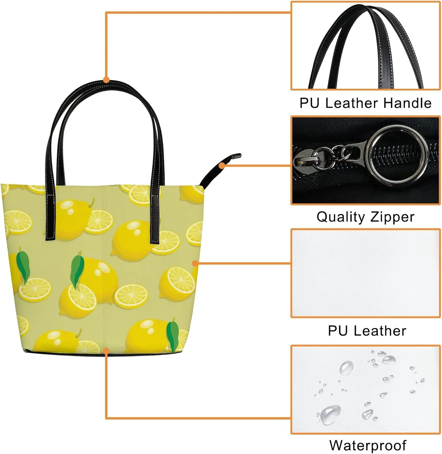 Background Tote Bag for Women Leather Handbags Women's Crossbody Handbags