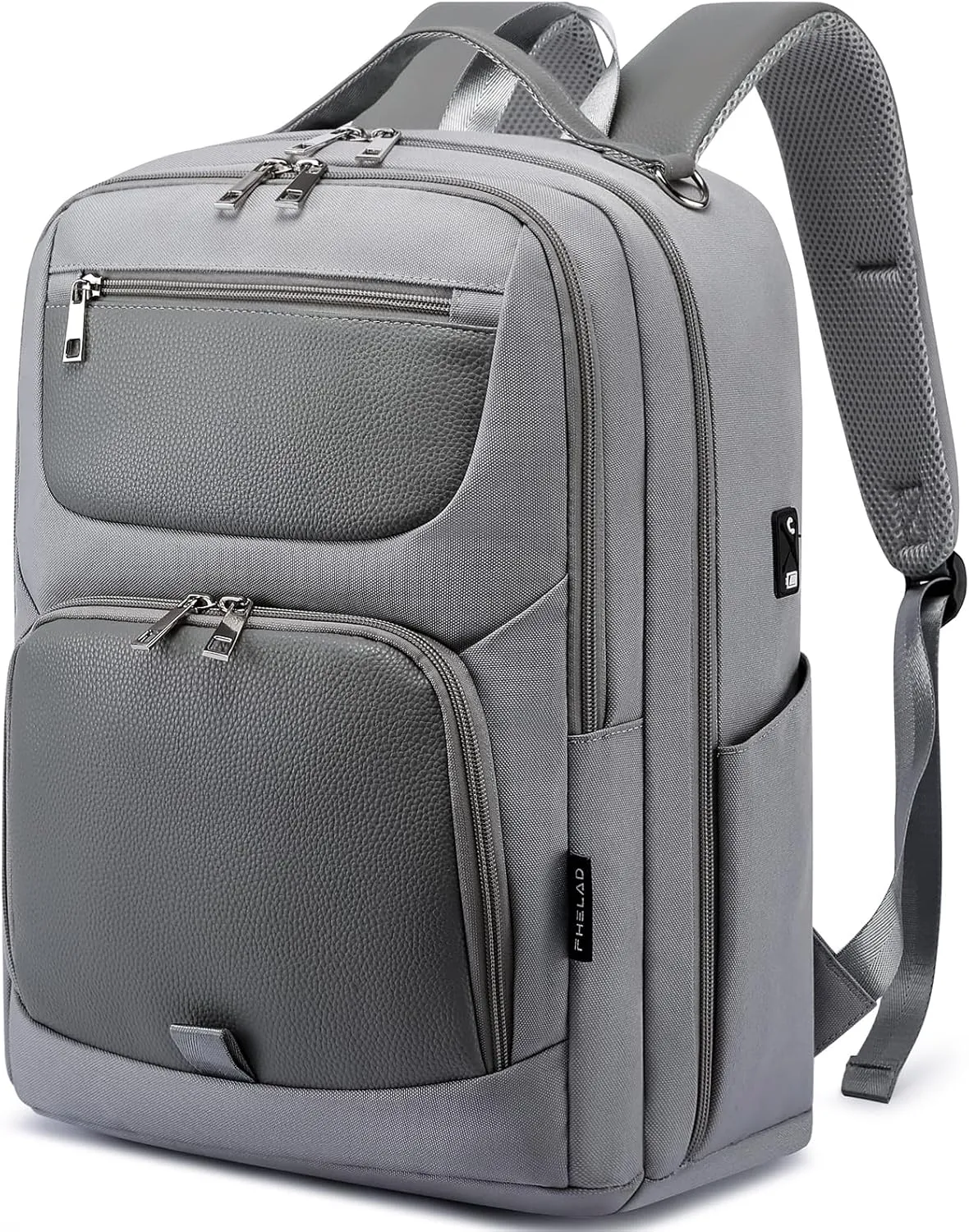 Backpack Diaper Bag with Laptop Compartment 16", Large Capacity, Multifunctional Waterproof Bags for Women Men Maternity Diaper Bag for Boys, Flight Approved, Grey