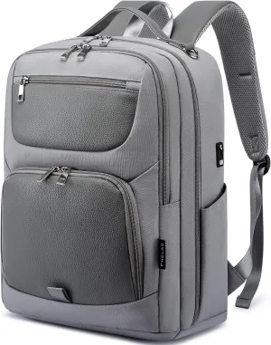 Backpack Diaper Bag with Laptop Compartment 16", Large Capacity, Multifunctional Waterproof Bags for Women Men Maternity Diaper Bag for Boys, Flight Approved, Grey