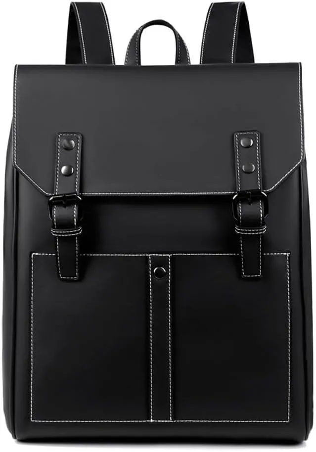 Backpack for men's business and leisure, PU leather anti splashing travel computer bag, college backpack