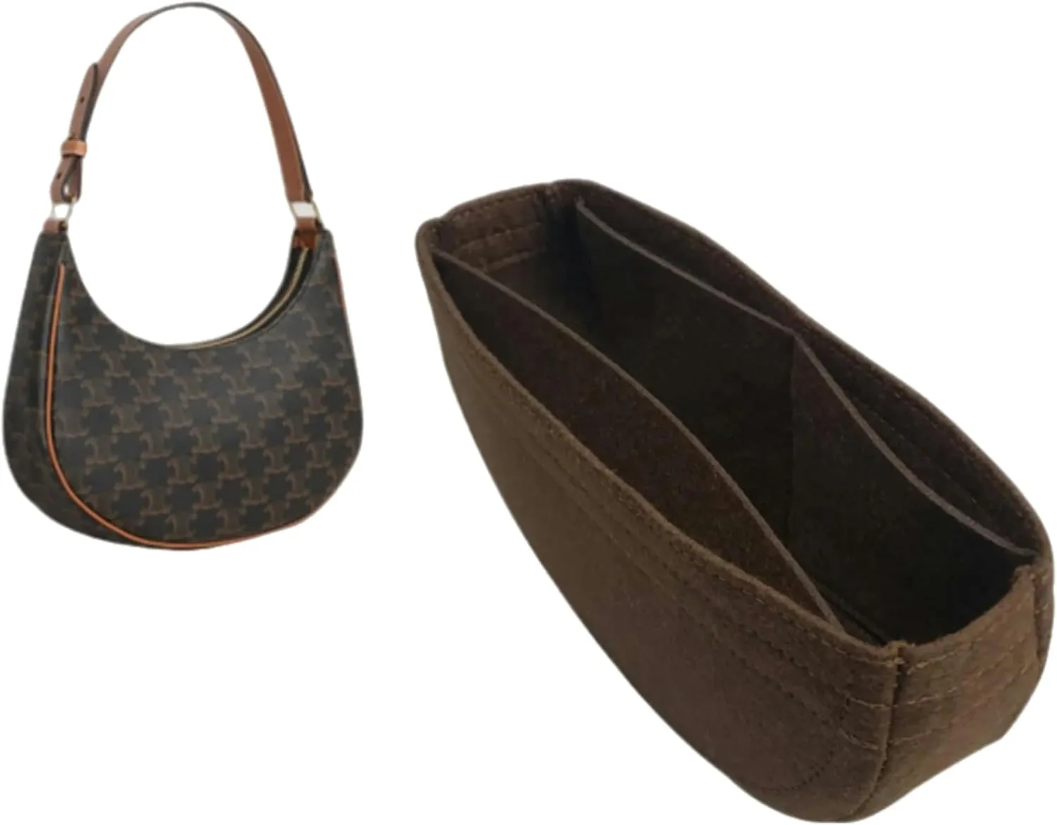 Bag Organizer for Celine AVA Hobo Bag |Handmade Custom Bag Insert|2mm Felt Bag Liner|Women Handbag Shaper (Style A: Exposure)