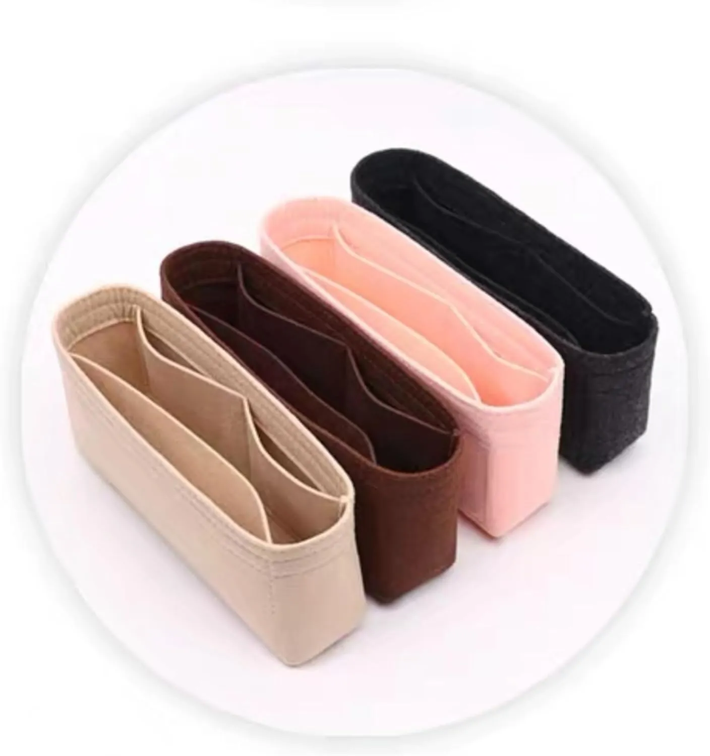 Bag Organizer for YSL Hobo Le 5 A 7 Bag (23L x 16H x 6.5D cm)|Handmade Bag Organizer|Custom Bag Insert|2mm Felt Bag Liner|Women Handbag Bag Shaper (Pink, Style B: Side Zipper)