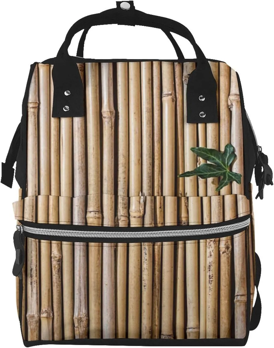 Bamboo Raft Diaper Bag Backpack Large Capacity Multifunction with Insulated Pockets Waterproof Baby Diaper Bags Baby Travel Essentials for Moms,Dads,Newborns